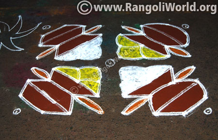 Easy pongal pot kolam jan 2016