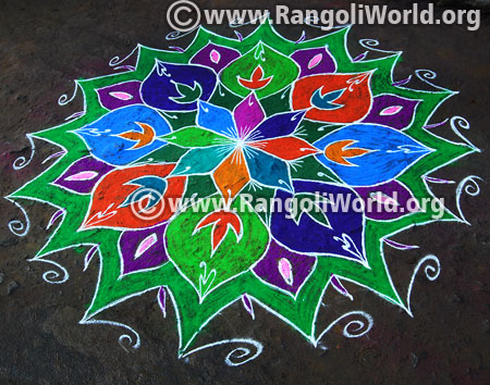 Flower rangoli 2016