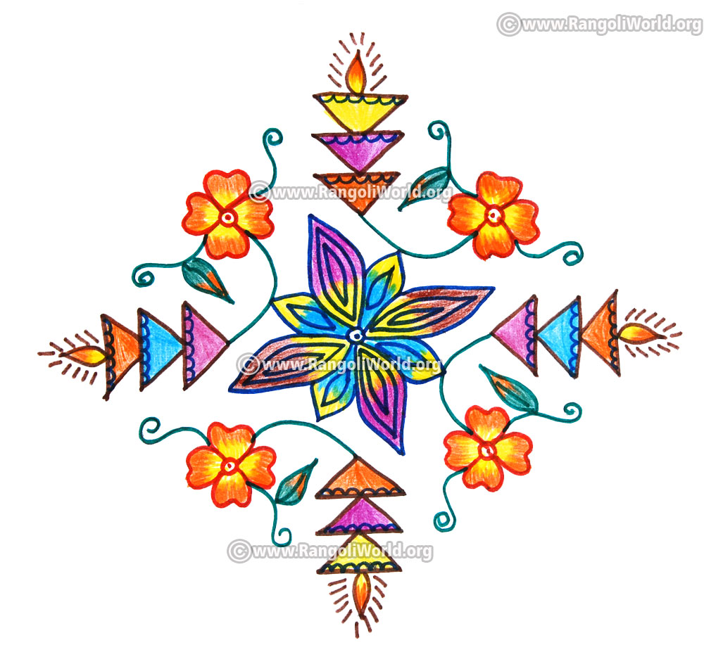 Karthigai deepam kolam design jan14 2017