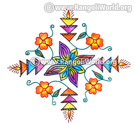 Karthigai deepam kolam design jan14 2017