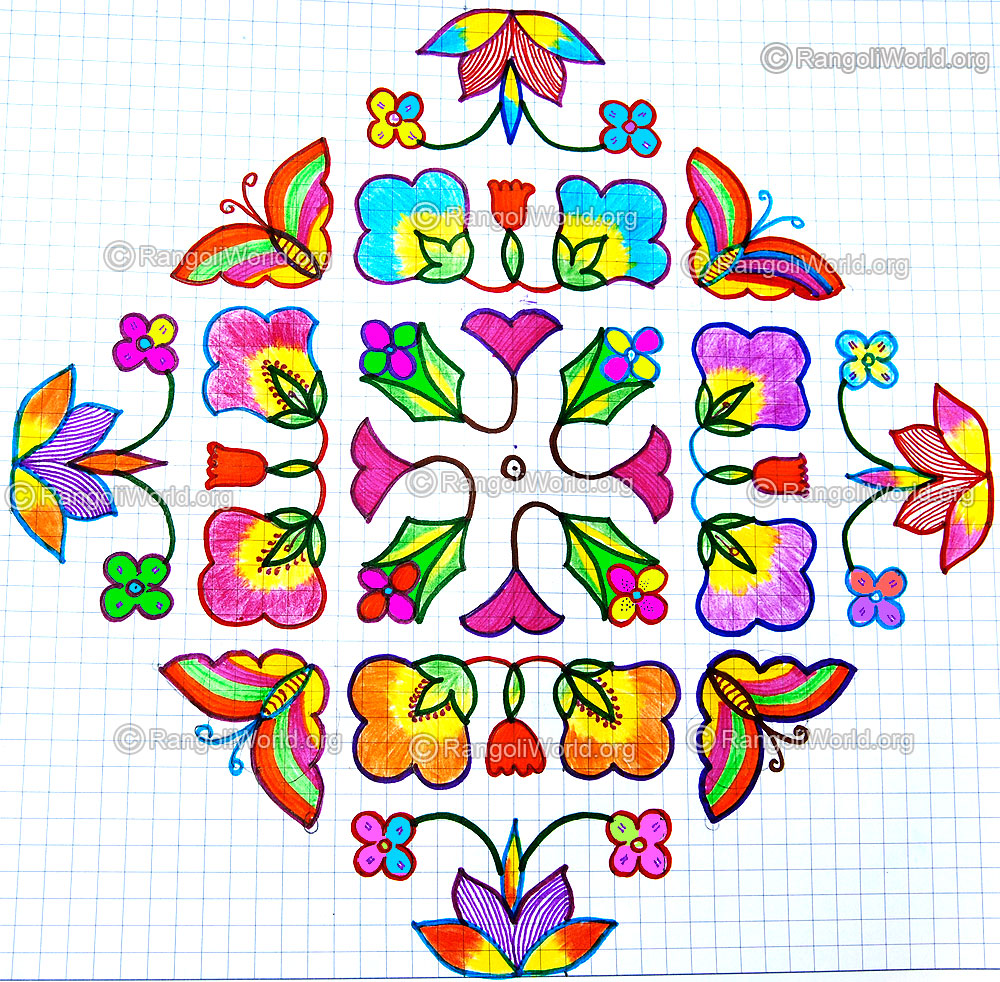 Butterfly kolam jan15 2015