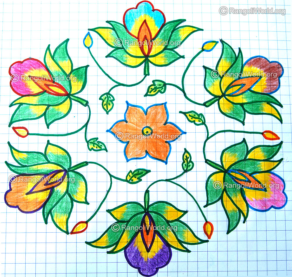 Flower kolam jan 2015