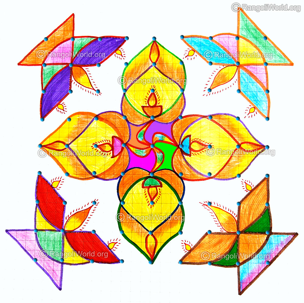Lamp kolam with dots jan 2015
