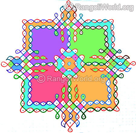 21 to 1 parallel dots sikku kolam