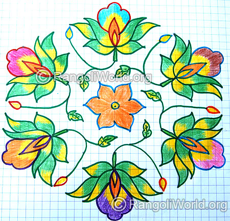 Flower kolam jan 2015