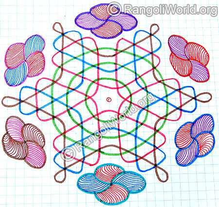 Flower pooja kolam