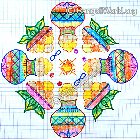 Pongal and sweets kolam