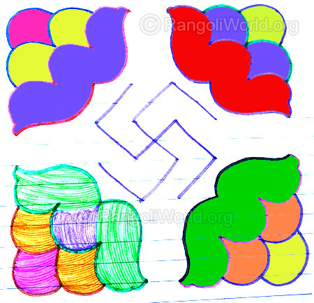 Sweets with swastika kolam