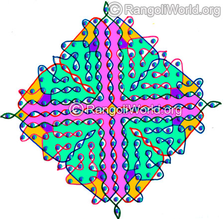 Latest pooja sikku pinnal kolam 2016