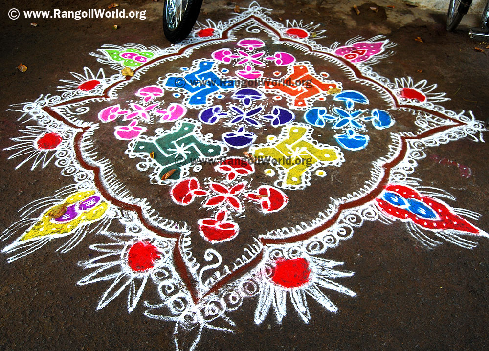 Deepam rangoli kolam