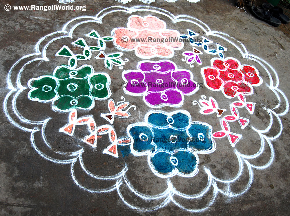 Flower kolam 3 jan14