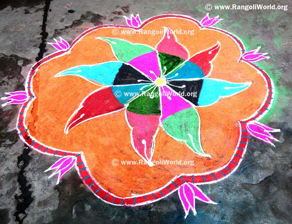 Freehand rangoli 2 jan14