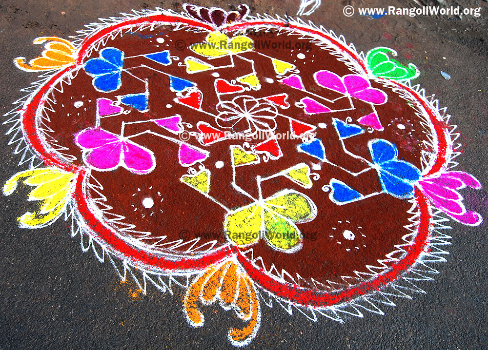 Freehand rangoli 2