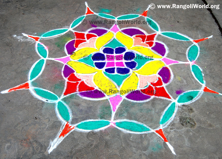 Freehand rangoli 4 jan14