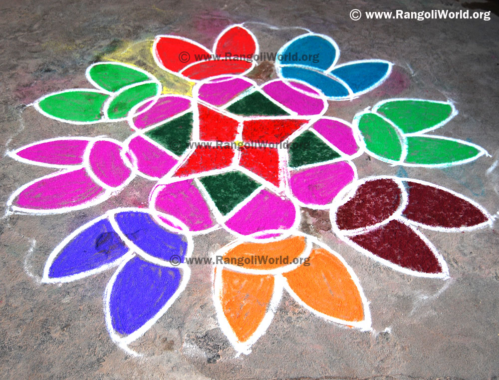 Freehand rangoli 5 jan14