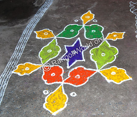bitter gourd Dots Kolam