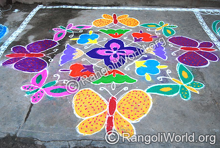 Butterfly Rangoli Kolam