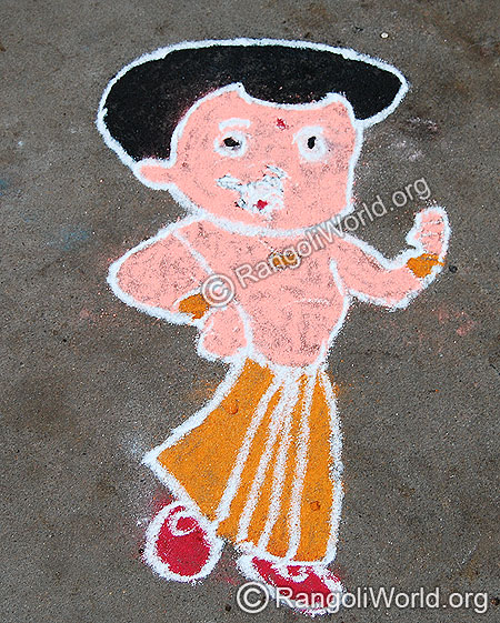chota bheem Rangoli
