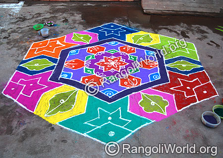 Star and Fish Kolam