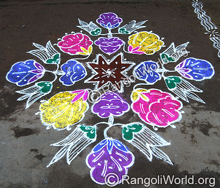 Twin Flower Kolam