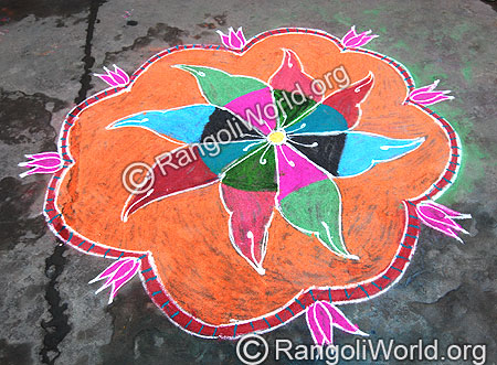 Simple Freehand Rangoli