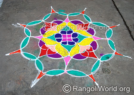 Simple Freehand Rangoli