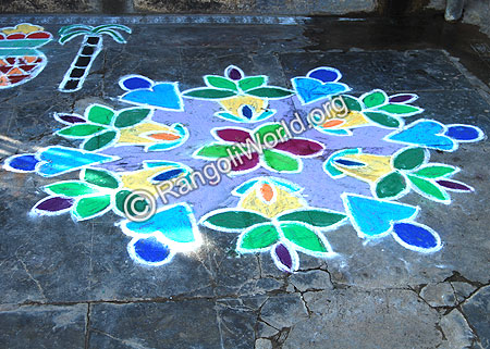 simple Rangoli Kolam