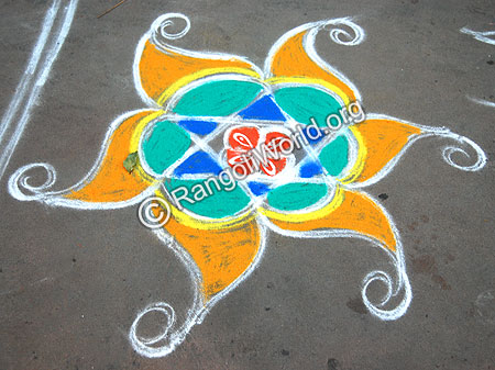 Simple Freehand Rangoli