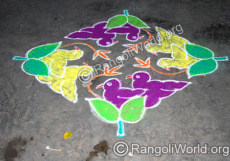 Twin bird Kolam