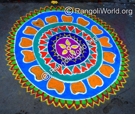 Freehand rangoli pongal festival jan2015