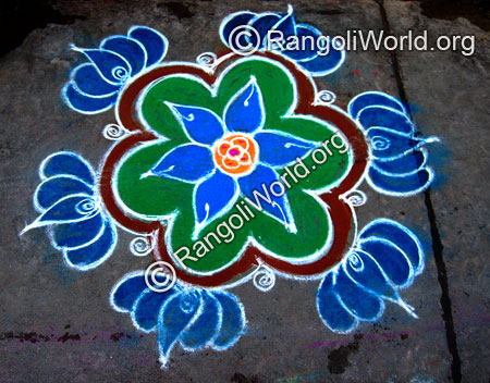 Lotus freehand rangoli jan2015