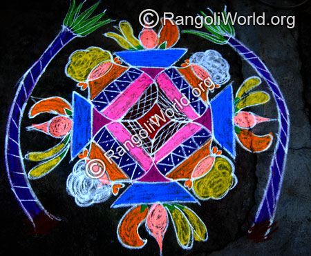 Sugarcane pooja kolam jan2015
