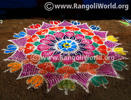 Big flower rangoli jan2017
