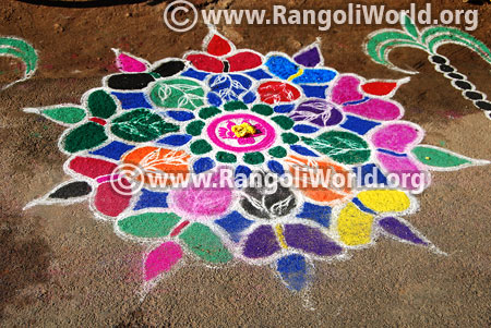 Flower rangoli jan2017
