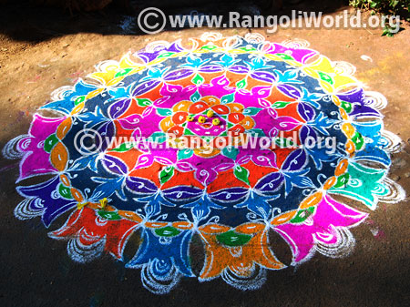 Freehand pooja rangoli jan2017