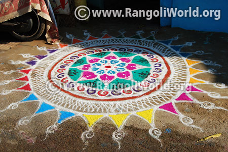 Freehand rangoli jan 2017