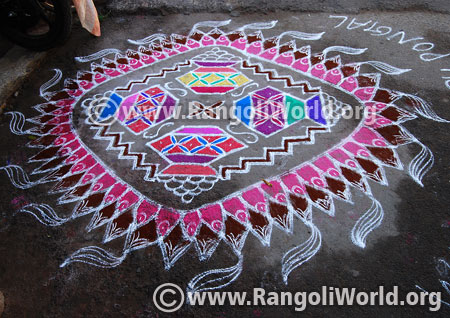 Pongal pot rangoli design 2017