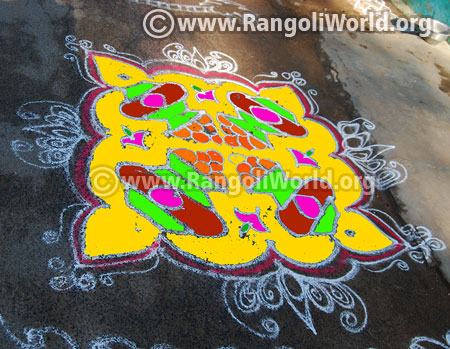 Pongal pot rangoli kolam jan2017