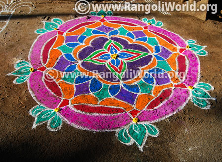 Simple freehand rangoli jan2017