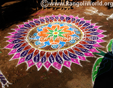 Sunflower rangoli jan2017