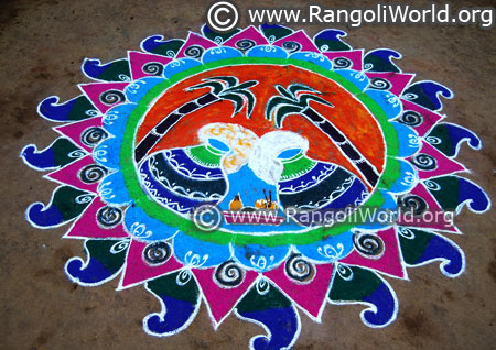Pongal rangoli design 2018