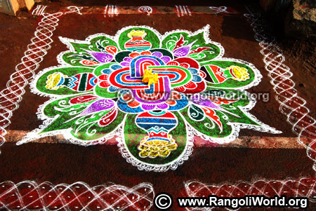 Big pongal pot rangoli design 2019