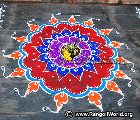 Festival freehand rangoli design 2019