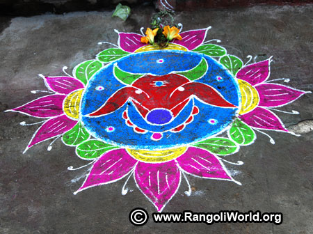 Maattu pongal rangoli design 2019