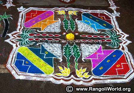 Pongal pot kolam design 2019 pongal