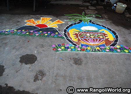 Kids rangoli design