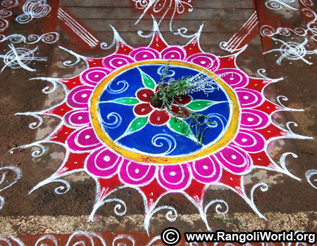 Simple freehand rangoli 2019