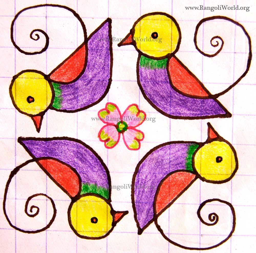 Birds Kolam 1 Feb 2012