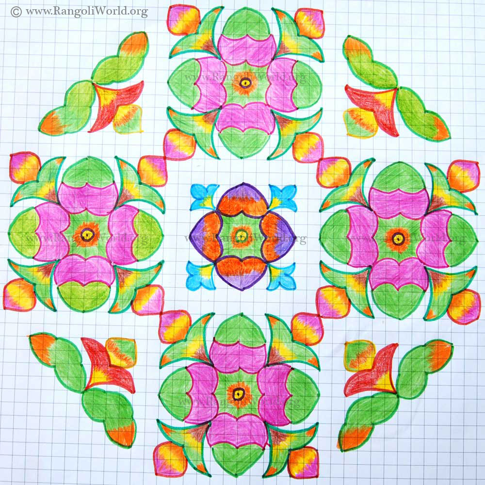 Flower Buds Kolam