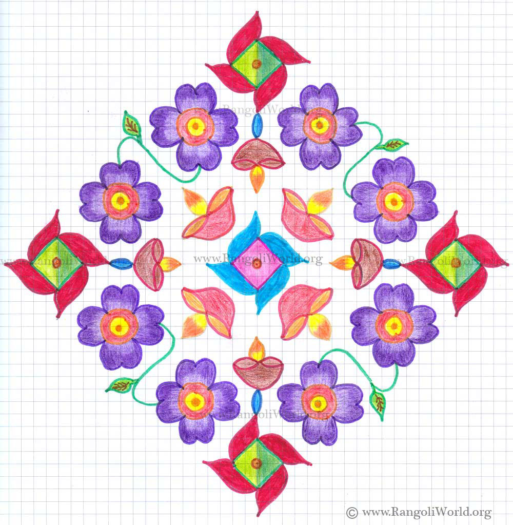 Birds Flower Kolam